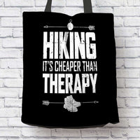 Load image into Gallery viewer, Designs by MyUtopia Shout Out:Hiking Cheaper Than Therapy Fabric Totebag Reusable Shopping Tote
