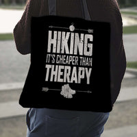 Load image into Gallery viewer, Designs by MyUtopia Shout Out:Hiking Cheaper Than Therapy Fabric Totebag Reusable Shopping Tote
