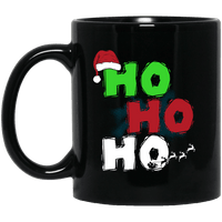 Load image into Gallery viewer, Designs by MyUtopia Shout Out:Ho Ho Ho - Christmas Ceramic Coffee Mug - Black,Black / 11 oz,Apparel
