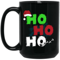 Load image into Gallery viewer, Designs by MyUtopia Shout Out:Ho Ho Ho - Christmas Ceramic Coffee Mug - Black,Black / 15 oz,Apparel
