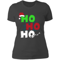 Load image into Gallery viewer, Designs by MyUtopia Shout Out:Ho Ho Ho - Christmas Ultra Cotton Ladies&#39; T-Shirt,Heavy Metal / X-Small,Ladies T-Shirts
