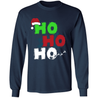 Load image into Gallery viewer, Designs by MyUtopia Shout Out:Ho Ho Ho - Christmas Ultra Cotton Long Sleeve T-Shirt,Navy / S,Long Sleeve T-Shirts
