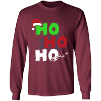 Load image into Gallery viewer, Designs by MyUtopia Shout Out:Ho Ho Ho - Christmas Ultra Cotton Long Sleeve T-Shirt,Maroon / S,Long Sleeve T-Shirts
