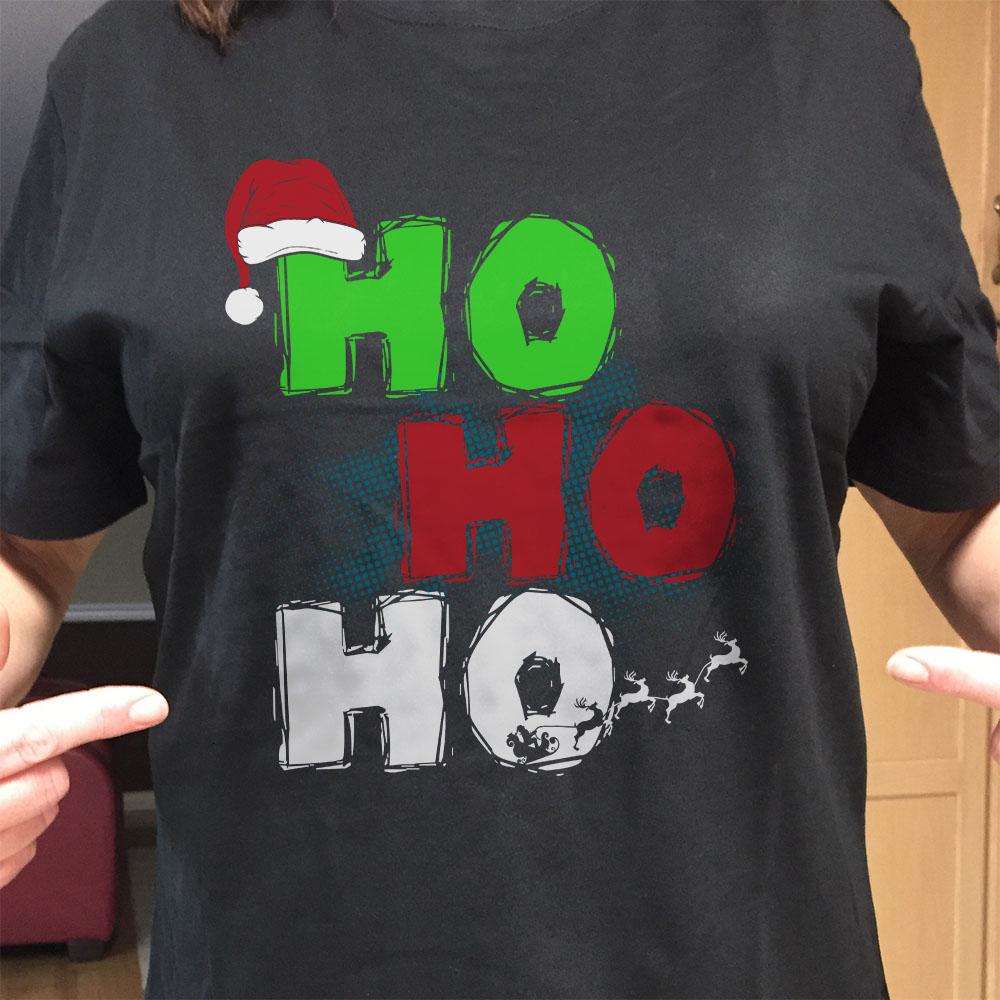 Designs by MyUtopia Shout Out:Ho Ho Ho Adult Unisex T-Shirt