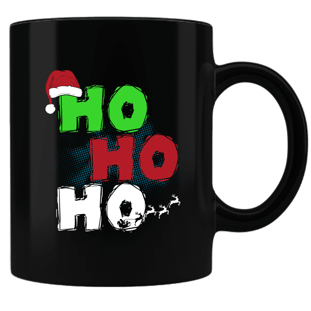Designs by MyUtopia Shout Out:Ho Ho Ho Ceramic Black Coffee Mug,Default Title,Ceramic Coffee Mug