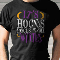 Load image into Gallery viewer, Designs by MyUtopia Shout Out:Hocus Pocus Time Witches Adult Unisex Cotton Short Sleeve T-Shirt

