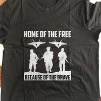 Load image into Gallery viewer, Designs by MyUtopia Shout Out:Home of the Free Because of the Brave Adult Unisex T-Shirt
