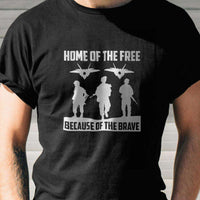 Load image into Gallery viewer, Designs by MyUtopia Shout Out:Home of the Free Because of the Brave Adult Unisex T-Shirt
