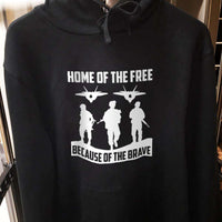 Load image into Gallery viewer, Designs by MyUtopia Shout Out:Home of the Free Because of the Brave Core Fleece Pullover Hoodie

