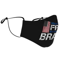 Load image into Gallery viewer, Designs by MyUtopia Shout Out:Home of The Free Because of the Brave (Flag) Fitted Face Mask w. Adjustable Ear Loops
