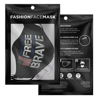 Load image into Gallery viewer, Designs by MyUtopia Shout Out:Home of The Free Because of the Brave (Flag) Fitted Face Mask w. Adjustable Ear Loops
