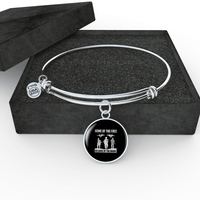 Load image into Gallery viewer, Designs by MyUtopia Shout Out:Home of the Free Because of the Brave Personalized Engravable Keepsake Bangle Bracelet,Slver / No,Wire Bracelet
