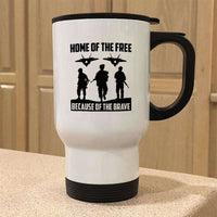 Load image into Gallery viewer, Designs by MyUtopia Shout Out:Home of the Free Because of the Brave Travel Mug
