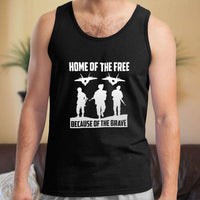 Load image into Gallery viewer, Designs by MyUtopia Shout Out:Home of the Free Because of the Brave Unisex Tank

