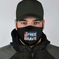 Load image into Gallery viewer, Designs by MyUtopia Shout Out:Home of the Free Because of the Brave US Flag Adult Fabric Face Mask with Elastic Ear Loops
