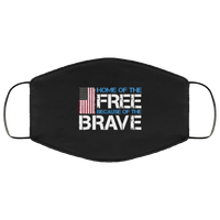 Load image into Gallery viewer, Designs by MyUtopia Shout Out:Home of the Free Because of the Brave US Flag Adult Fabric Face Mask with Elastic Ear Loops,3 Layer Fabric Face Mask / Black / Adult,Fabric Face Mask
