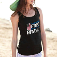 Load image into Gallery viewer, Designs by MyUtopia Shout Out:Home of the Free Because of the Brave US Flag Unisex Tank
