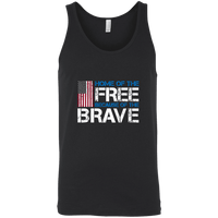 Load image into Gallery viewer, Designs by MyUtopia Shout Out:Home of the Free Because of the Brave US Flag Unisex Tank,X-Small / Black,Tank Tops
