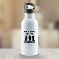Load image into Gallery viewer, Designs by MyUtopia Shout Out:Home of the Free Because of the Brave Water Bottles
