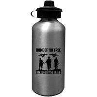 Load image into Gallery viewer, Designs by MyUtopia Shout Out:Home of the Free Because of the Brave Water Bottles,20oz / Stainless,Water Bottle
