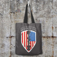 Load image into Gallery viewer, Designs by MyUtopia Shout Out:Honor The Fallen Heroes Fabric Totebag Reusable Shopping Tote,Grey,Reusable Fabric Shopping Tote Bag
