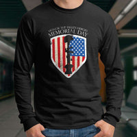Load image into Gallery viewer, Designs by MyUtopia Shout Out:Honor The Fallen Heroes Long Sleeve Ultra Cotton T-Shirt

