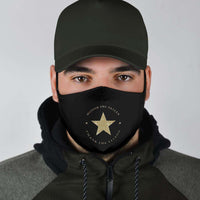 Load image into Gallery viewer, Designs by MyUtopia Shout Out:Honor The Fallen Thank The Living Star Adult Fabric Face Mask with Elastic Ear Loops
