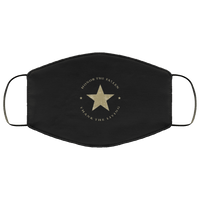 Load image into Gallery viewer, Designs by MyUtopia Shout Out:Honor The Fallen Thank The Living Star Adult Fabric Face Mask with Elastic Ear Loops,3 Layer Fabric Face Mask / Black / Adult,Fabric Face Mask
