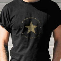 Load image into Gallery viewer, Designs by MyUtopia Shout Out:Honor The Fallen Thank The Living Star Adult Unisex T-Shirt
