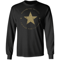 Load image into Gallery viewer, Designs by MyUtopia Shout Out:Honor The Fallen Thank The Living Star Long Sleeve Ultra Cotton T-Shirt,Black / S,Long Sleeve T-Shirts
