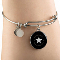 Load image into Gallery viewer, Designs by MyUtopia Shout Out:Honor The Fallen Thank The Living Star Personalized Engravable Keepsake Bangle Bracelet
