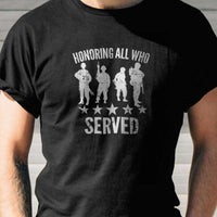 Load image into Gallery viewer, Designs by MyUtopia Shout Out:Honoring All Who Served Adult Unisex T-Shirt
