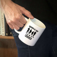 Load image into Gallery viewer, Designs by MyUtopia Shout Out:Honoring All Who Served Ceramic Coffee Mugs - White
