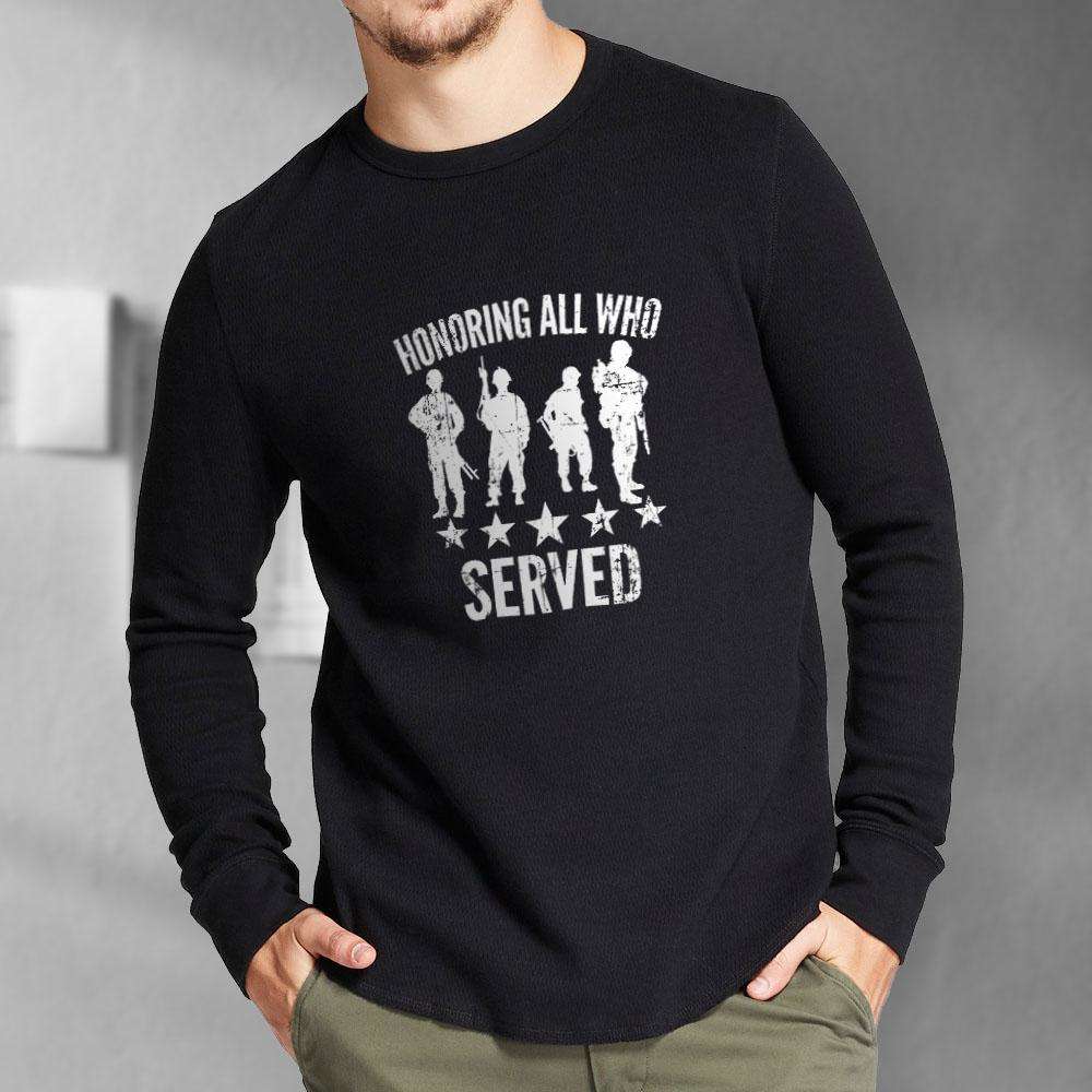 Designs by MyUtopia Shout Out:Honoring All Who Served Long Sleeve Ultra Cotton T-Shirt