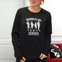 Load image into Gallery viewer, Designs by MyUtopia Shout Out:Honoring All Who Served Long Sleeve Ultra Cotton T-Shirt
