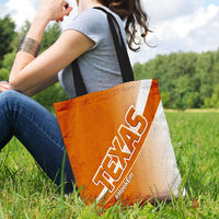 Load image into Gallery viewer, Designs by MyUtopia Shout Out:#HookEm Texas Fan Fabric Totebag Reusable Shopping Tote
