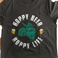 Load image into Gallery viewer, Designs by MyUtopia Shout Out:Hoppy Beer Hoppy Life Drinking Humor Unisex T-Shirt
