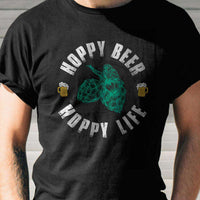 Load image into Gallery viewer, Designs by MyUtopia Shout Out:Hoppy Beer Hoppy Life Drinking Humor Unisex T-Shirt
