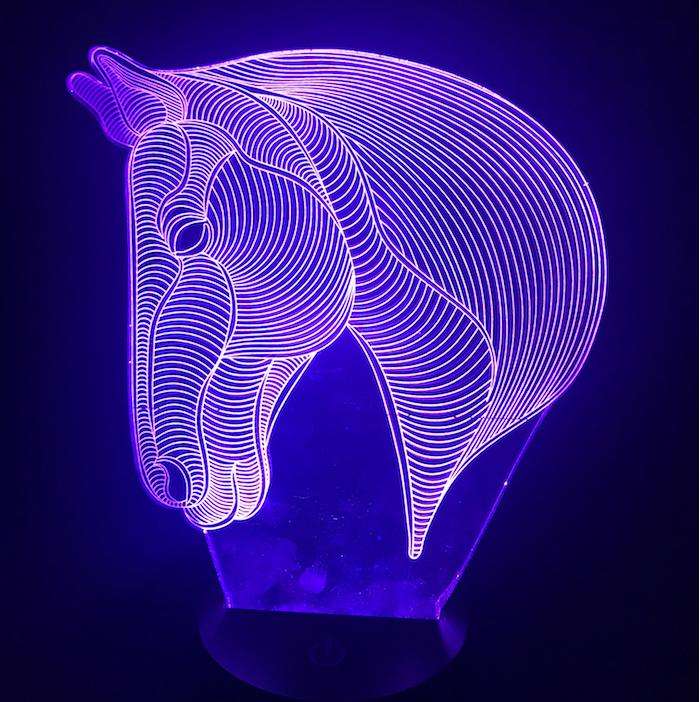 Designs by MyUtopia Shout Out:Horse Head USB Powered LED Night-light Lamp Glows in Multiple Colors