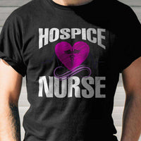 Load image into Gallery viewer, Designs by MyUtopia Shout Out:Hospice Nurse Adult Unisex Black T-Shirt
