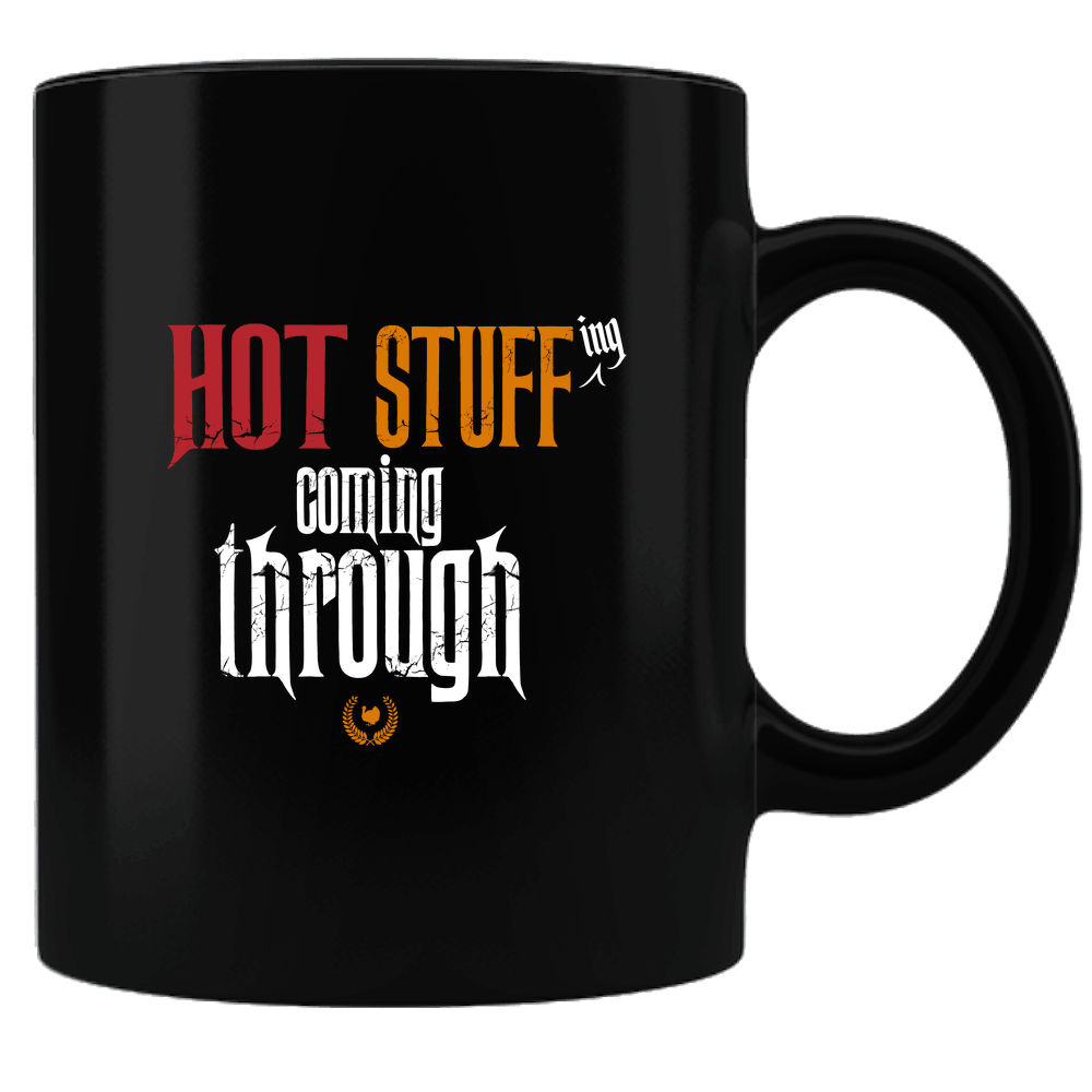 Designs by MyUtopia Shout Out:Hot Stuffing Black Ceramic Coffee Mug,Black,Ceramic Coffee Mug