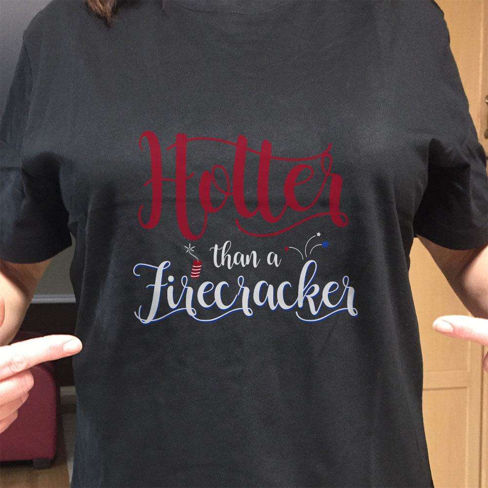 Designs by MyUtopia Shout Out:Hotter Than A Firecracker Adult Unisex T-Shirt