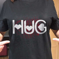 Load image into Gallery viewer, Designs by MyUtopia Shout Out:Hug Hearts Valentines Day Humor Adult Unisex T-Shirt
