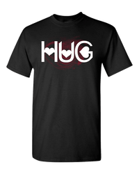 Load image into Gallery viewer, Designs by MyUtopia Shout Out:Hug Hearts Valentines Day Humor Adult Unisex T-Shirt,S / Black,Adult Unisex T-Shirt
