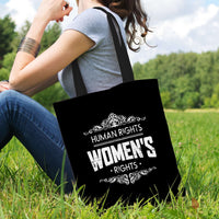 Load image into Gallery viewer, Designs by MyUtopia Shout Out:Human Rights Women&#39;s Rights Fabric Totebag Reusable Shopping Tote
