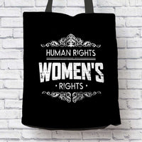 Load image into Gallery viewer, Designs by MyUtopia Shout Out:Human Rights Women&#39;s Rights Fabric Totebag Reusable Shopping Tote
