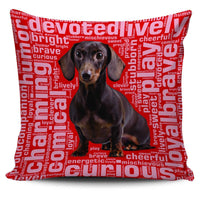 Load image into Gallery viewer, Designs by MyUtopia Shout Out:Humorous Dachshund Pillowcases,Red,Pillowcases
