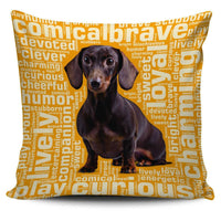 Load image into Gallery viewer, Designs by MyUtopia Shout Out:Humorous Dachshund Pillowcases,Gold,Pillowcases
