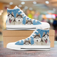 Load image into Gallery viewer, Designs by MyUtopia Shout Out:Huskies Canvas High Top Shoes

