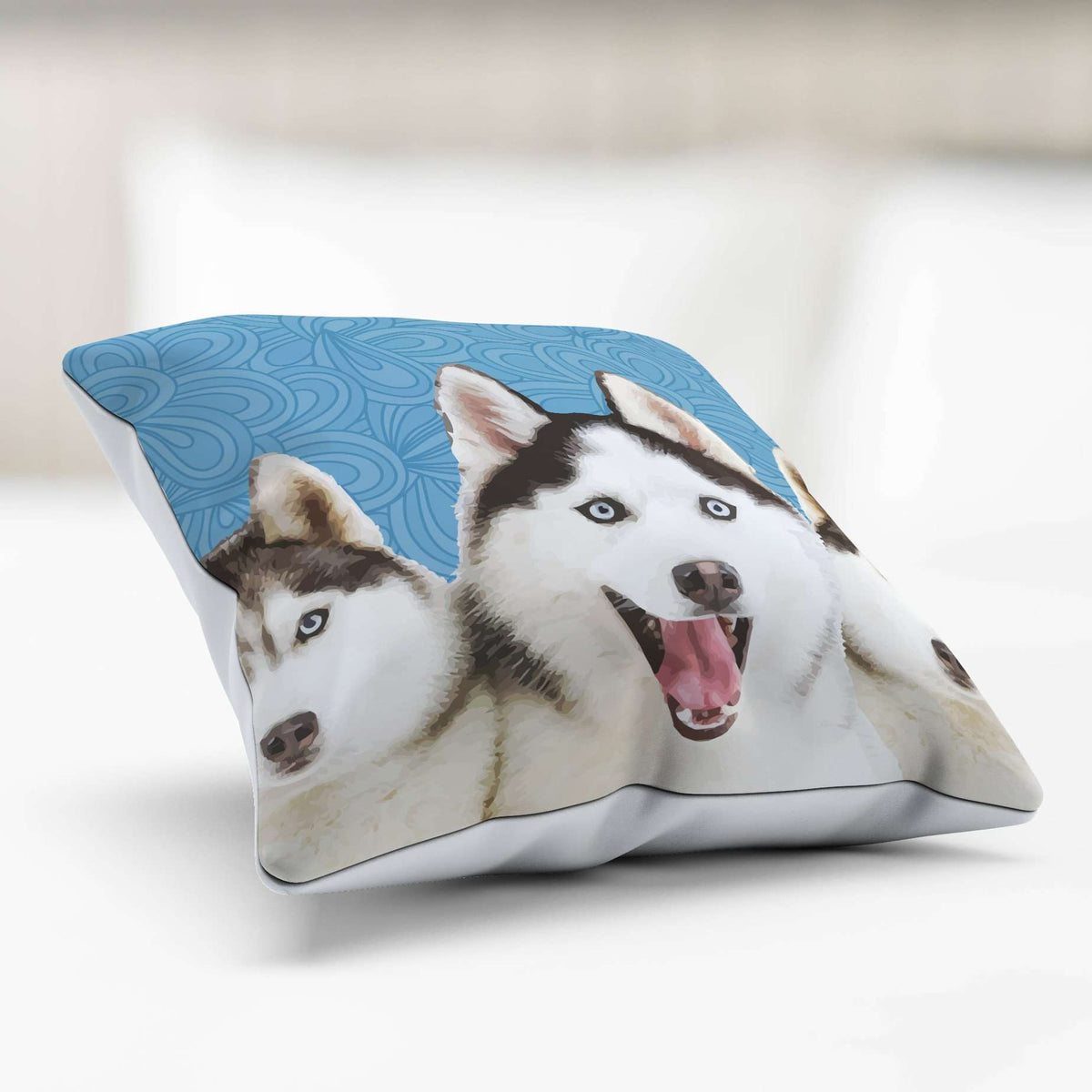 Designs by MyUtopia Shout Out:Huskies Pillowcase